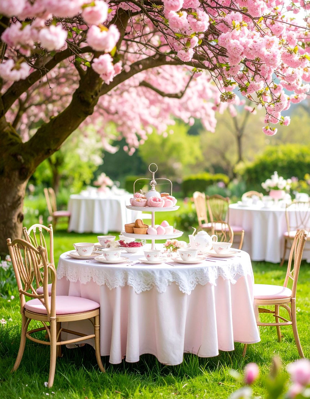 Elegant Tea Party Garden with Vintage China and Lace - 25 Party Decoration Ideas