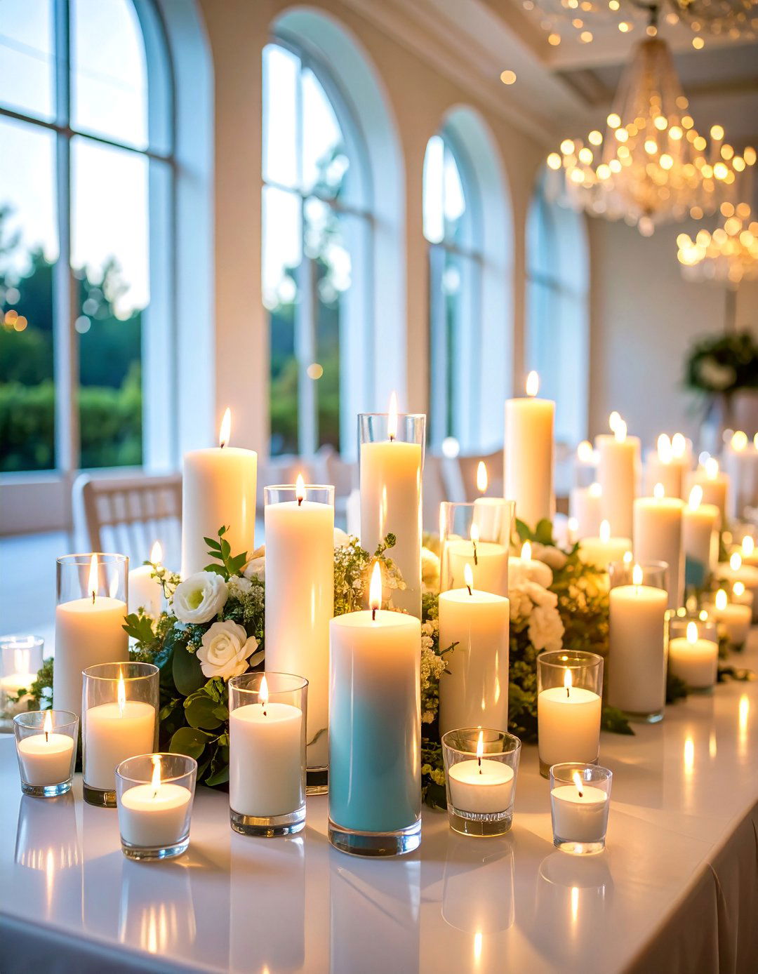 Elegant Wedding Reception Candle Tablescape - 25 Decorating With Candles