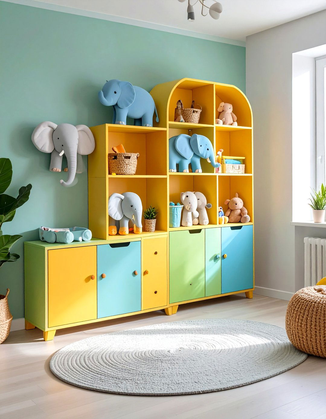 Elephant Storage and Organization System - 25 Elephant Nursery Ideas