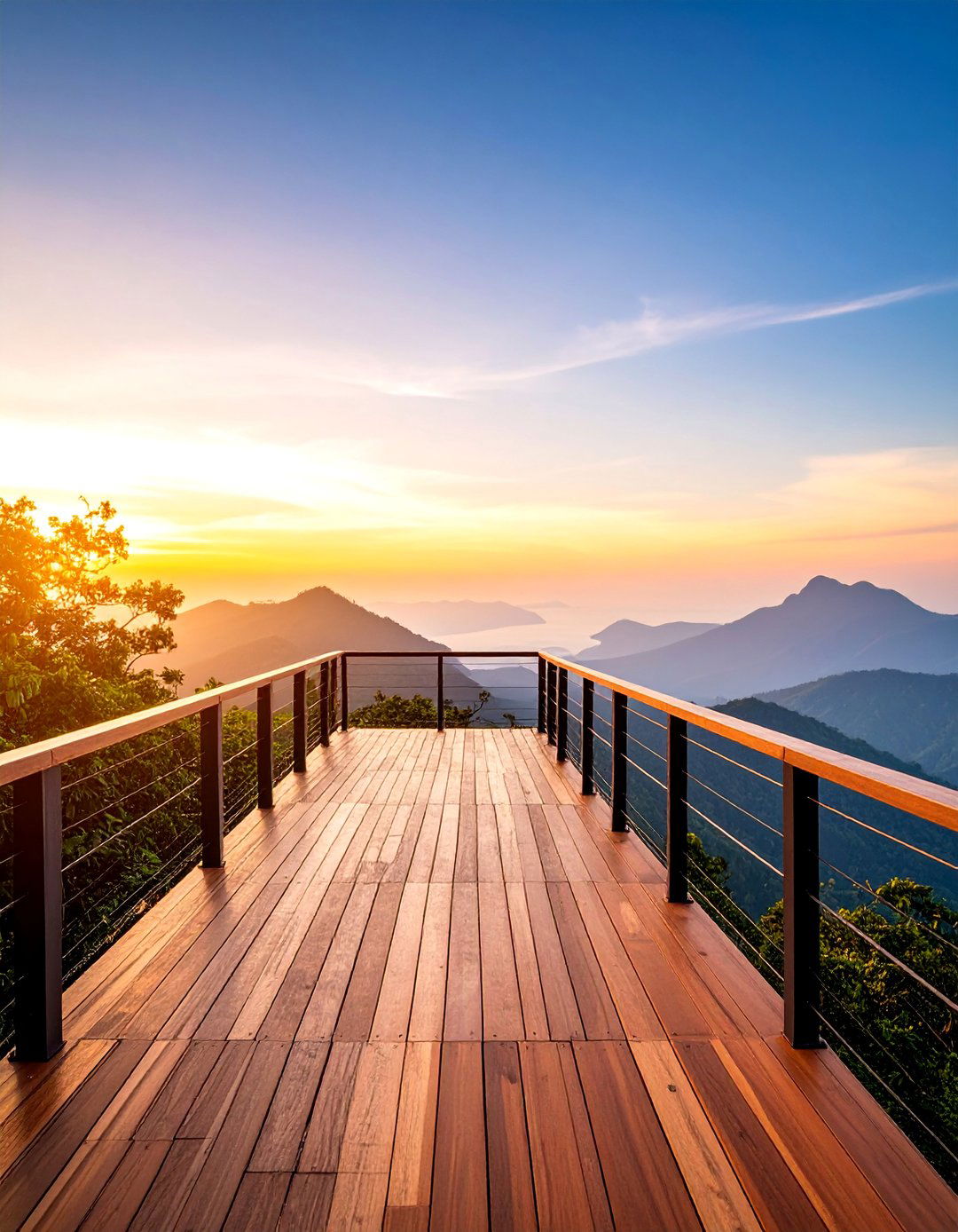 Elevated Viewing Deck with Panoramic Vistas - 25 Patio Deck Ideas