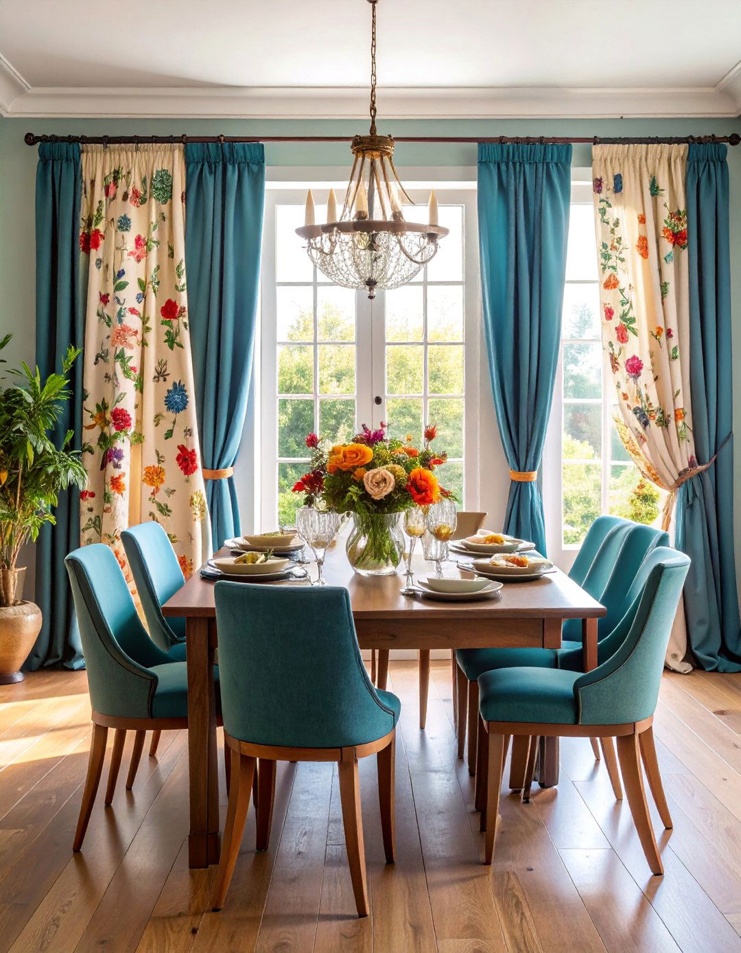 Embroidered Linen Curtains with Artisanal Details - 25 French Door Curtain Ideas