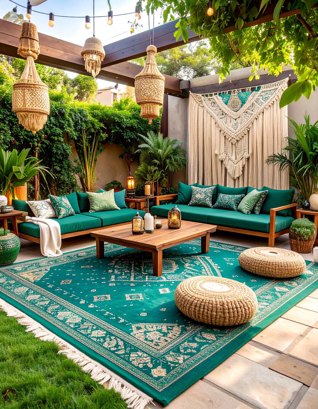 Emerald Green Bohemian Outdoor Celebration - 25 Emerald Green Wedding Ideas