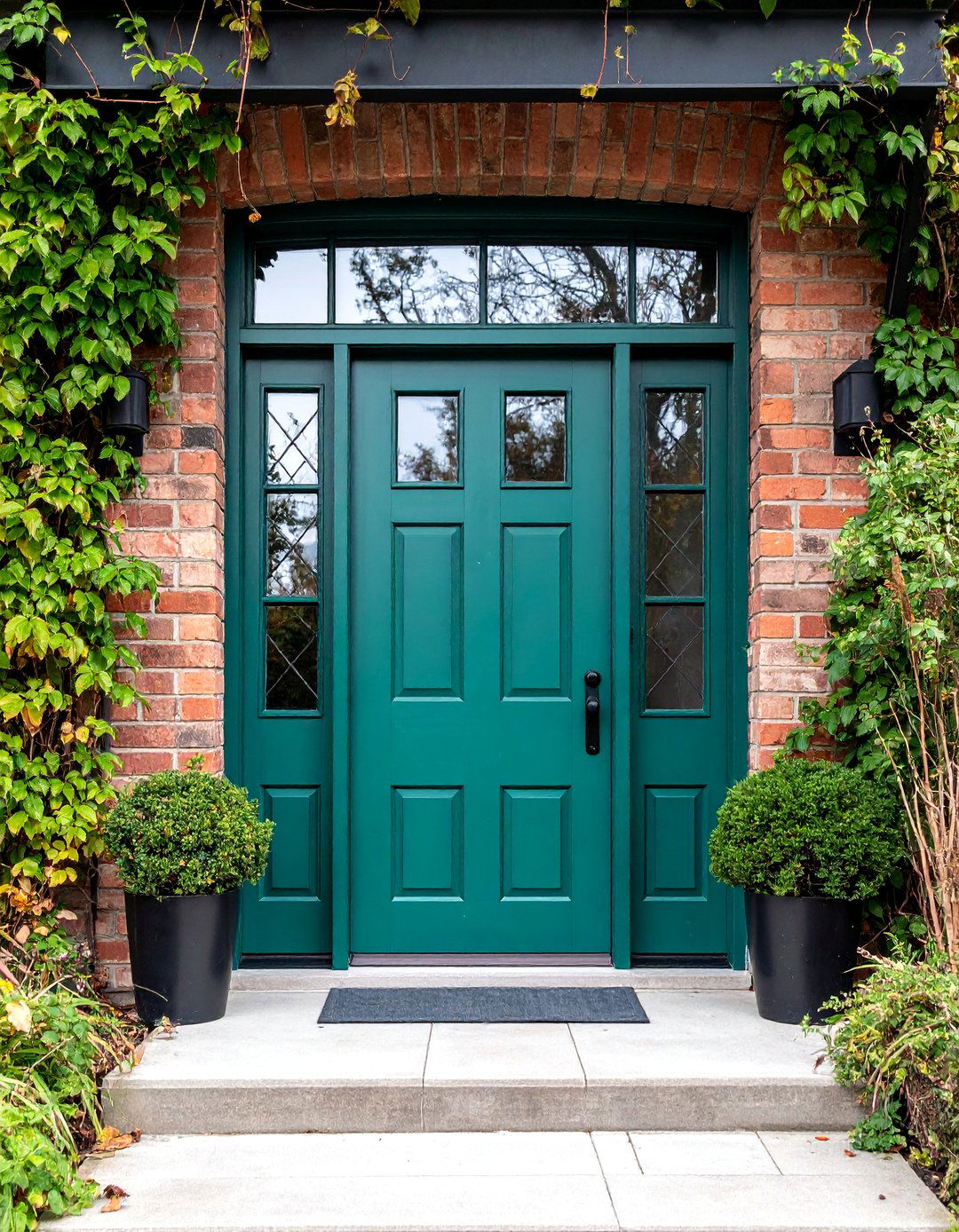 Emerald Green Front Door with Industrial Loft Influence - 25 Emerald Green Front Door Ideas