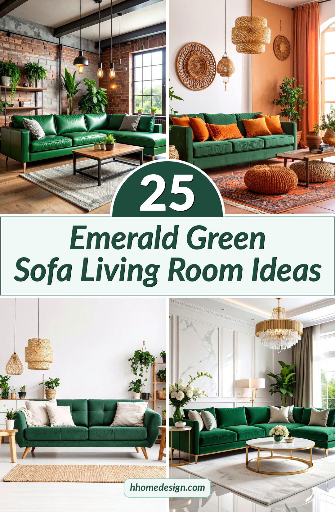 25 Emerald Green Sofa Living Room Ideas