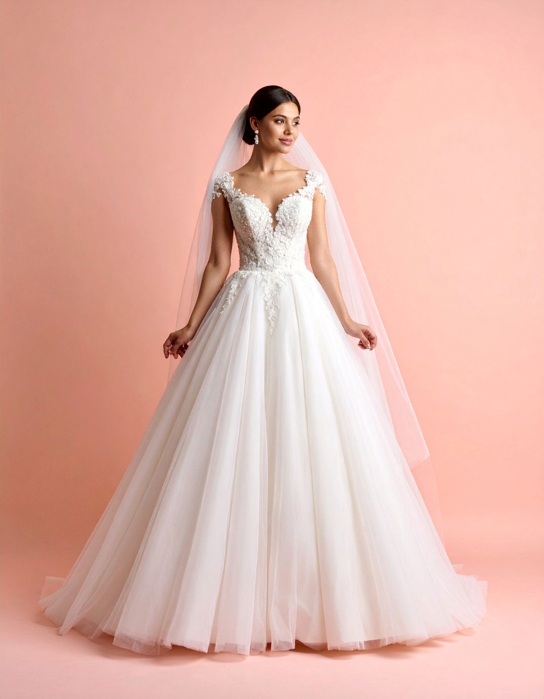 Empire Waist Bridal Gown with Puff Sleeves - 25 Bridgerton Wedding Ideas