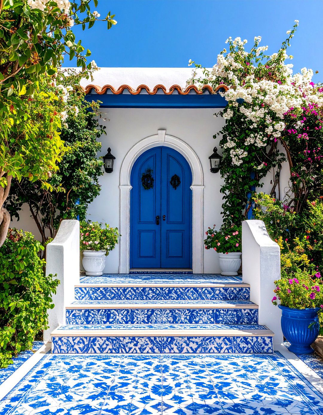 Encaustic Cement Front Porch Tiles - 25 Front Porch Tile Ideas