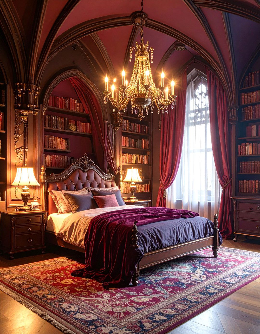 Enchanted Gothic Library Vampire Study - 25 Vampire Bedroom Ideas