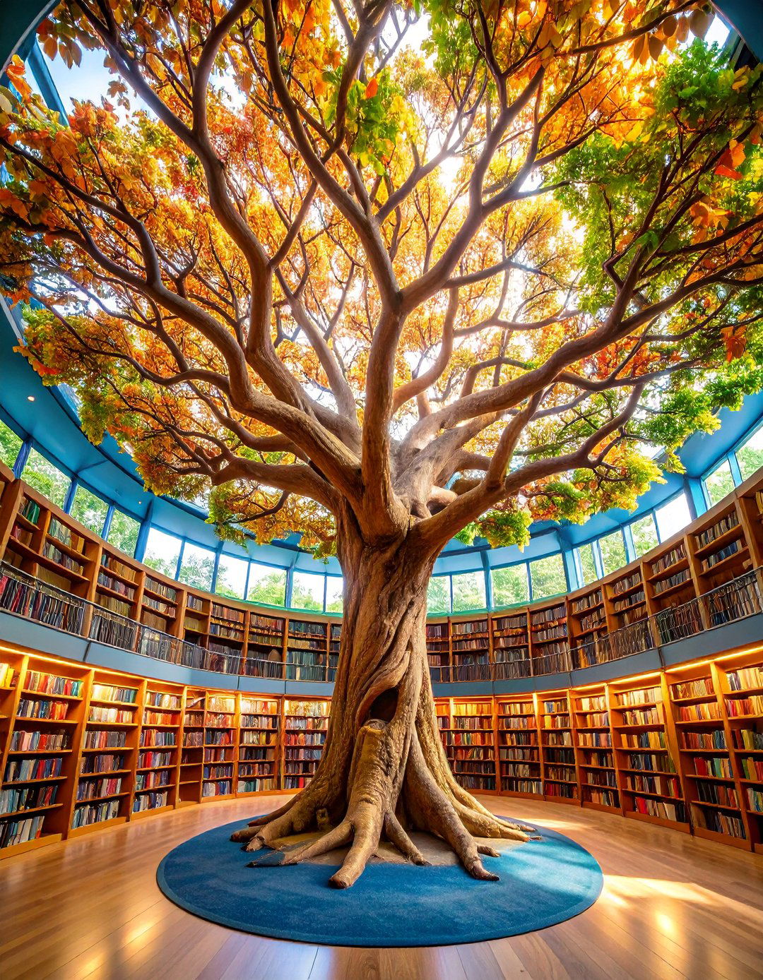 Enchanted Reading Tree with Book Canopy - 25 Library Murals