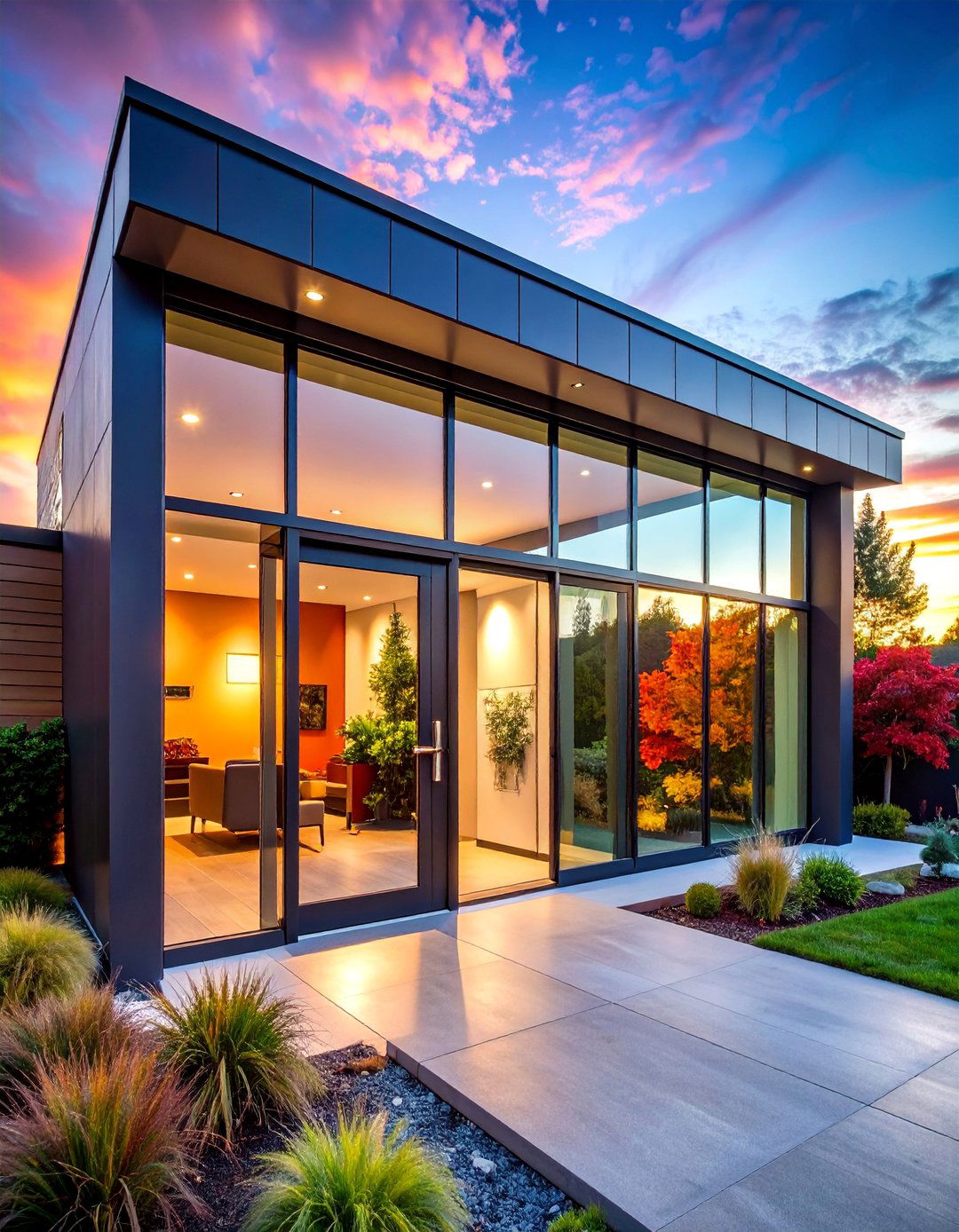 Energy Efficient Glass Door with Triple Glazing - 25 Glass Front Doors Ideas