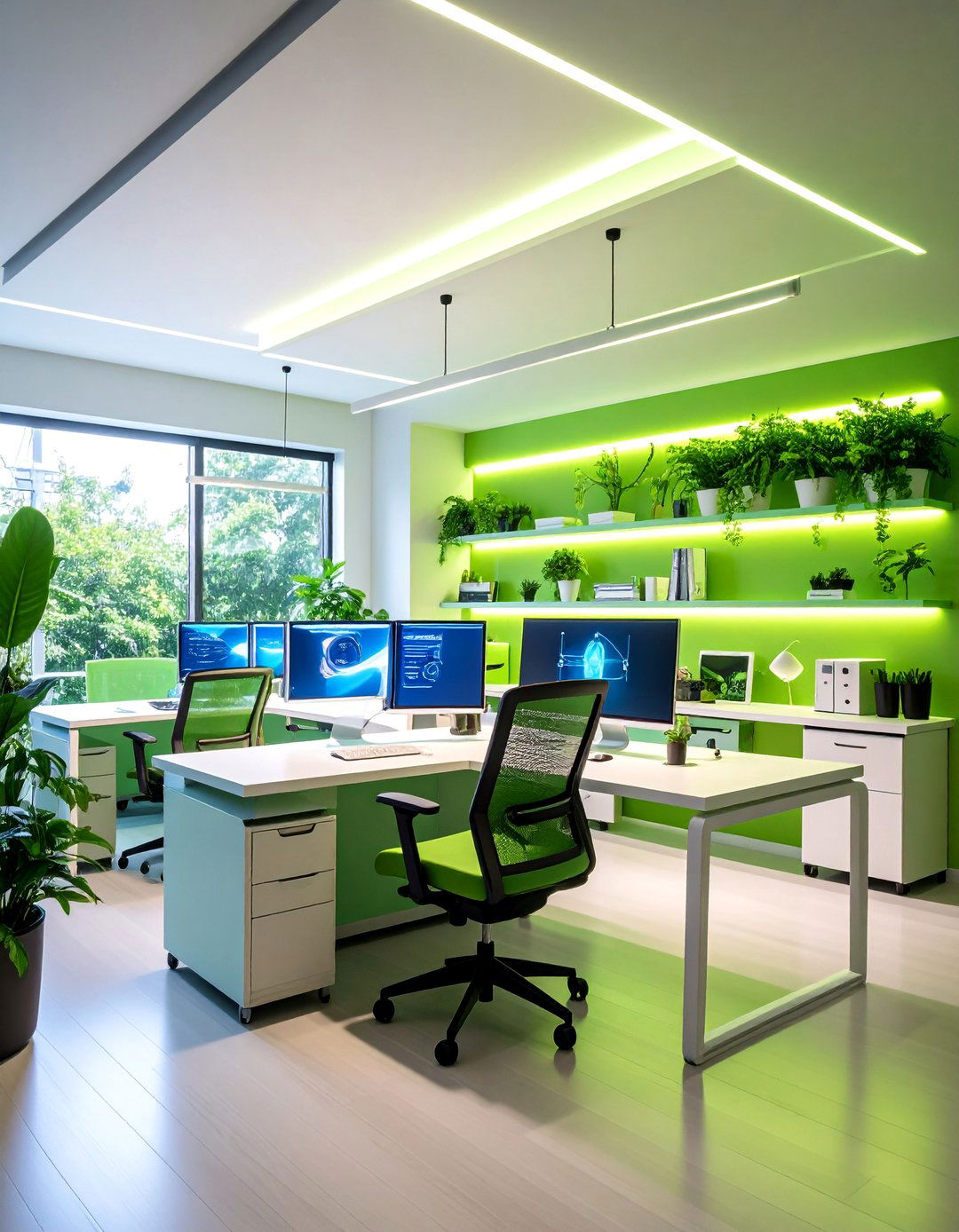Energy Efficient Green Smart Office - 25 Green Home Office Ideas