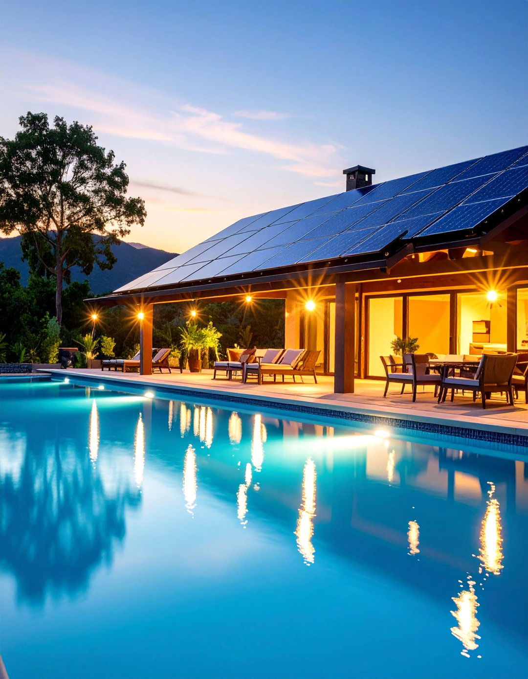 Energy Efficient Solar Pool Lighting Systems - 25 Pool Lighting Ideas