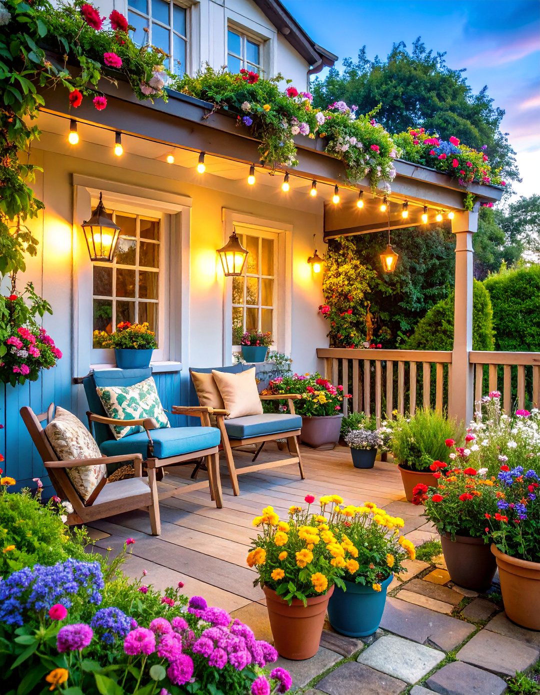 English Cottage Garden Retreat - 25 Second Story Balcony Ideas
