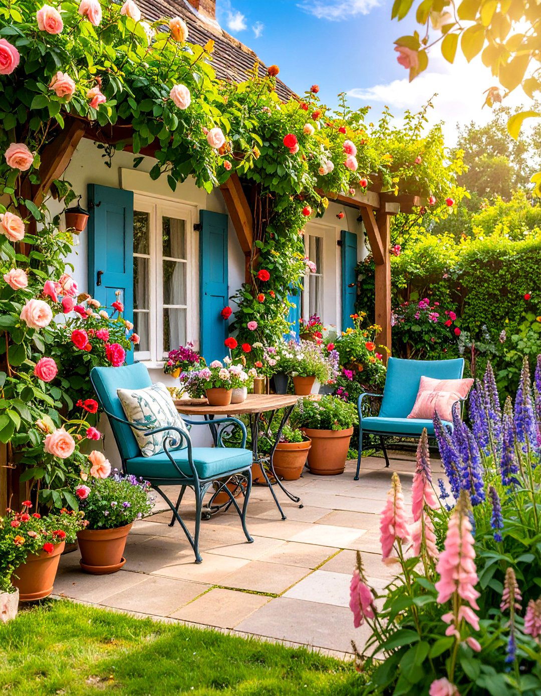 English Cottage Garden Townhouse Patio - 25 townhouse patio ideas