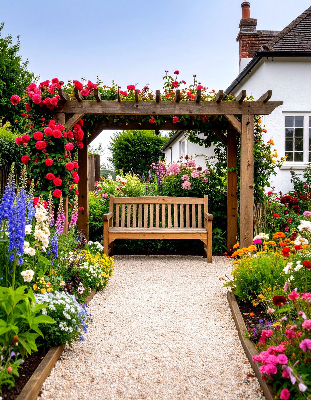 English Cottage Garden with Mixed Perennials - 25 Beautiful Gardens