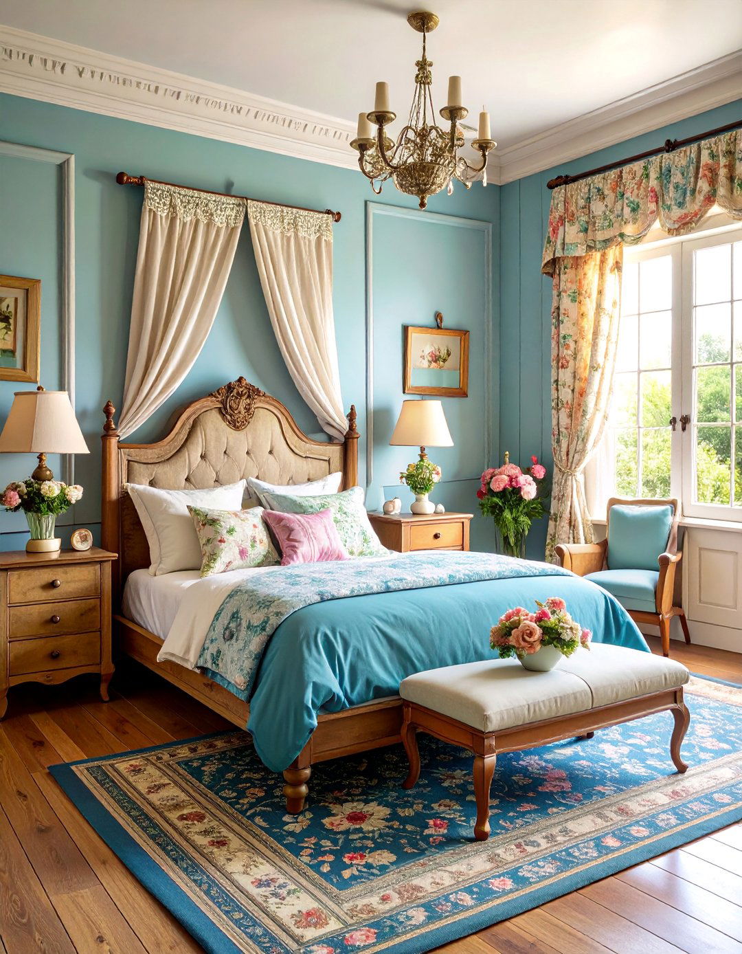 English Cottage Guest Room with Floral Charm - 25 guest room ideas