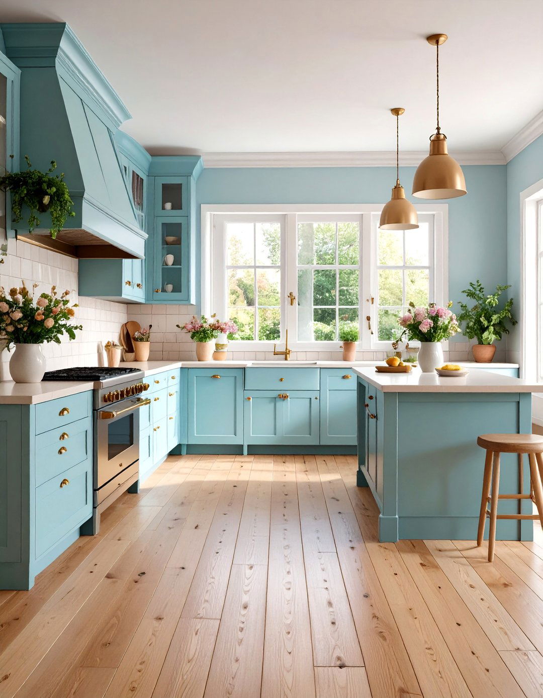 English Cottage Pine Kitchen with Cozy Charm - 25 Kitchens With Wood Floors