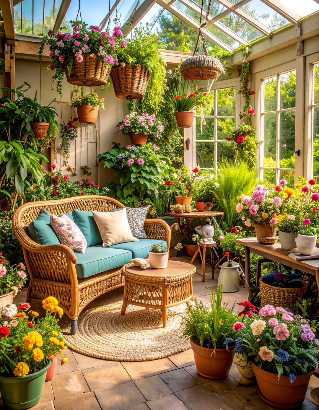 English Country Garden Conservatory - 25 Spring Decor Ideas