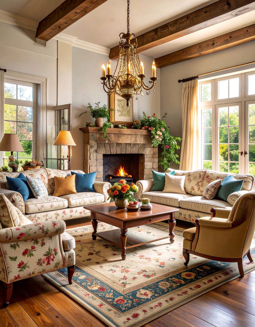 English Country Greige Cottage - 25 Greige Living Room Ideas