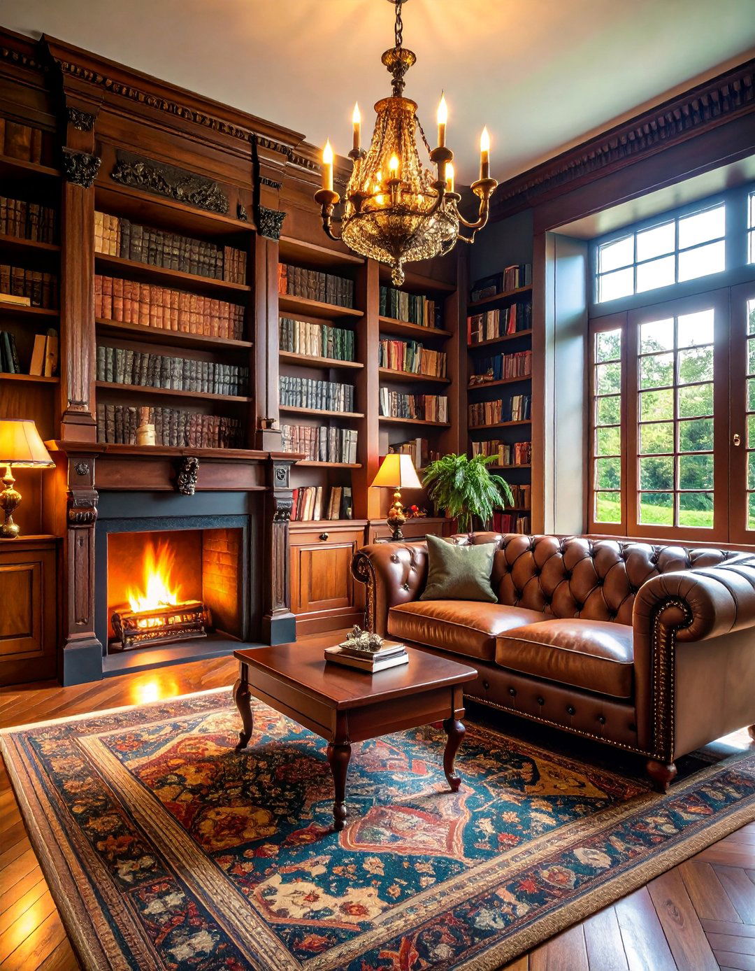 English Countryside Reading Study with Traditional Details - 25 Reading Room Ideas