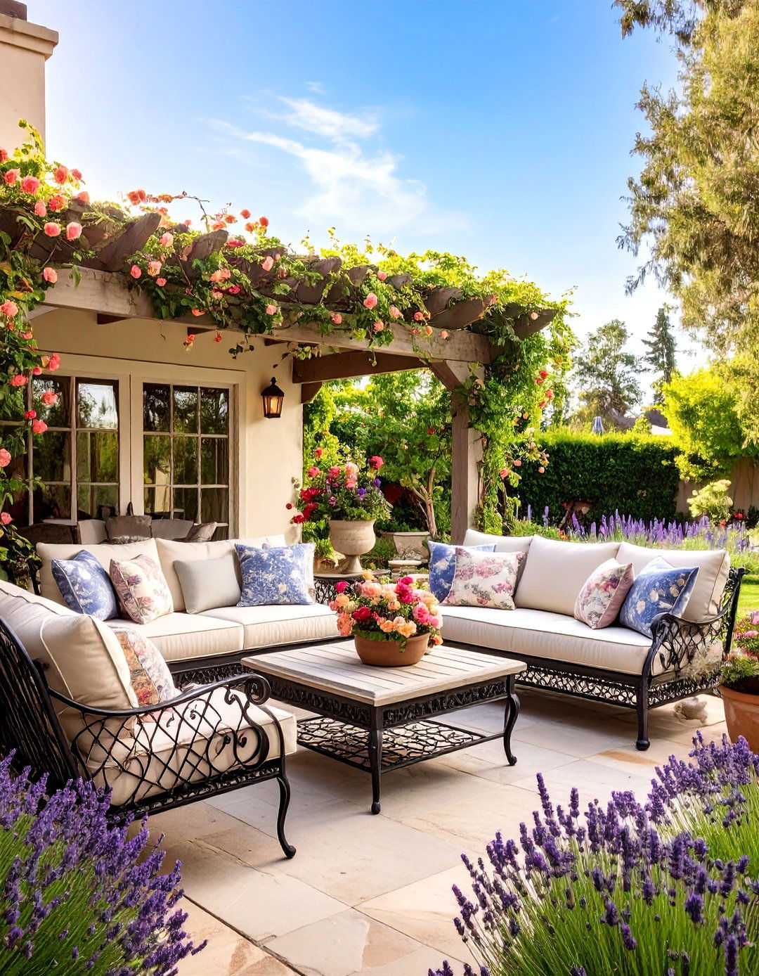 English Garden California Room with Cottage Elements - 25 California Room Design Ideas