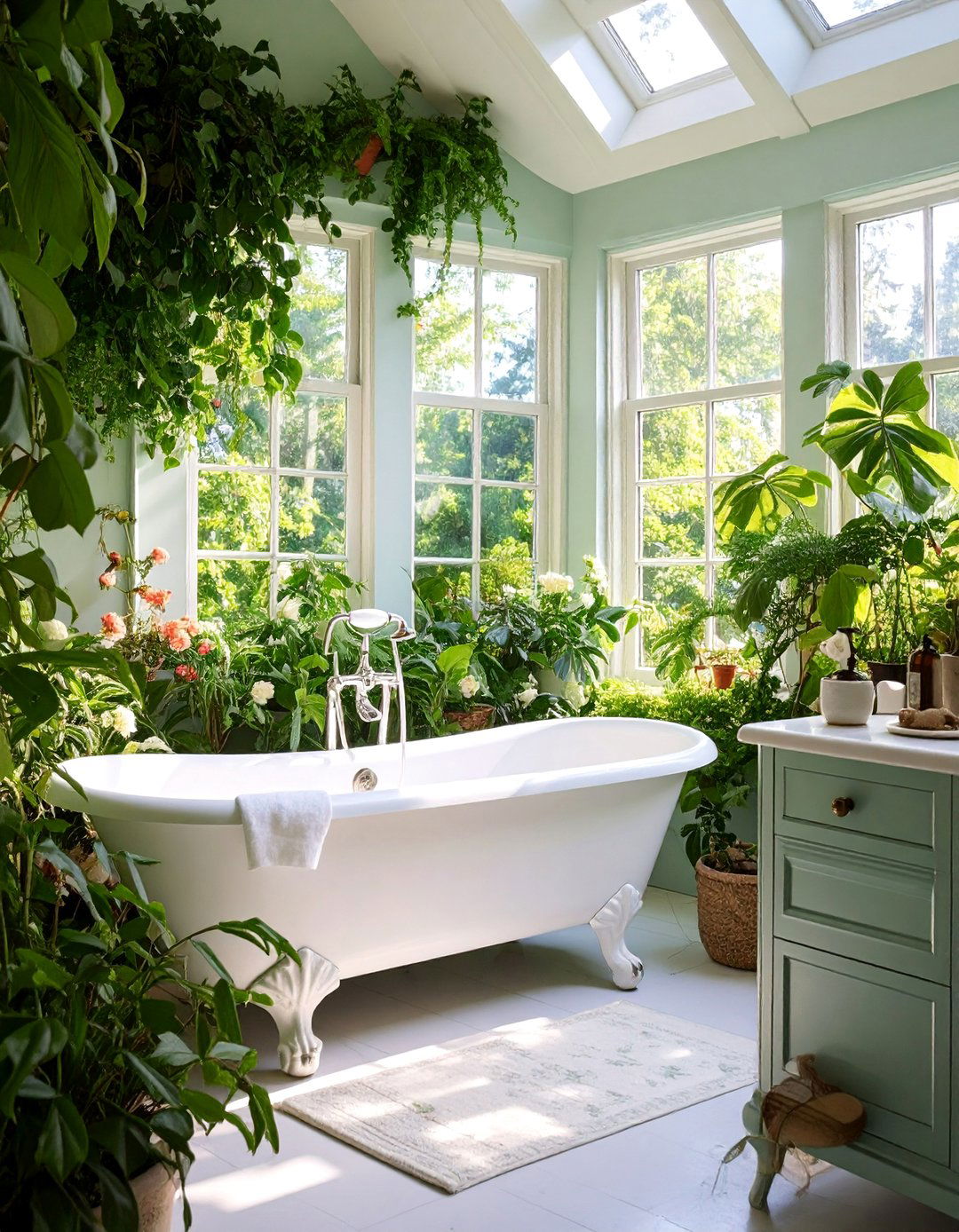 English Garden Conservatory - 25 Romantic Bathroom Ideas