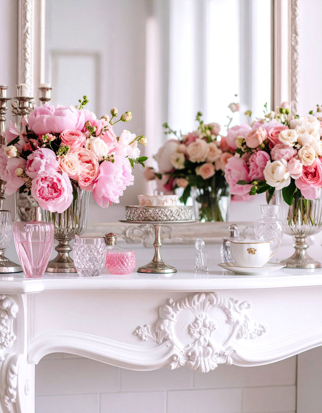 English Garden Party Spring Elegance - 25 Spring Mantel Decor Ideas