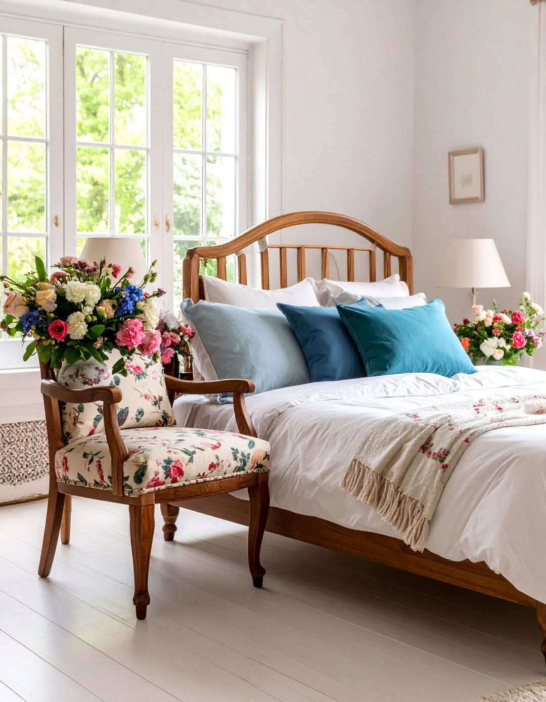 English Garden Room Sitting Corner - 25 Bedroom Sitting Area Ideas