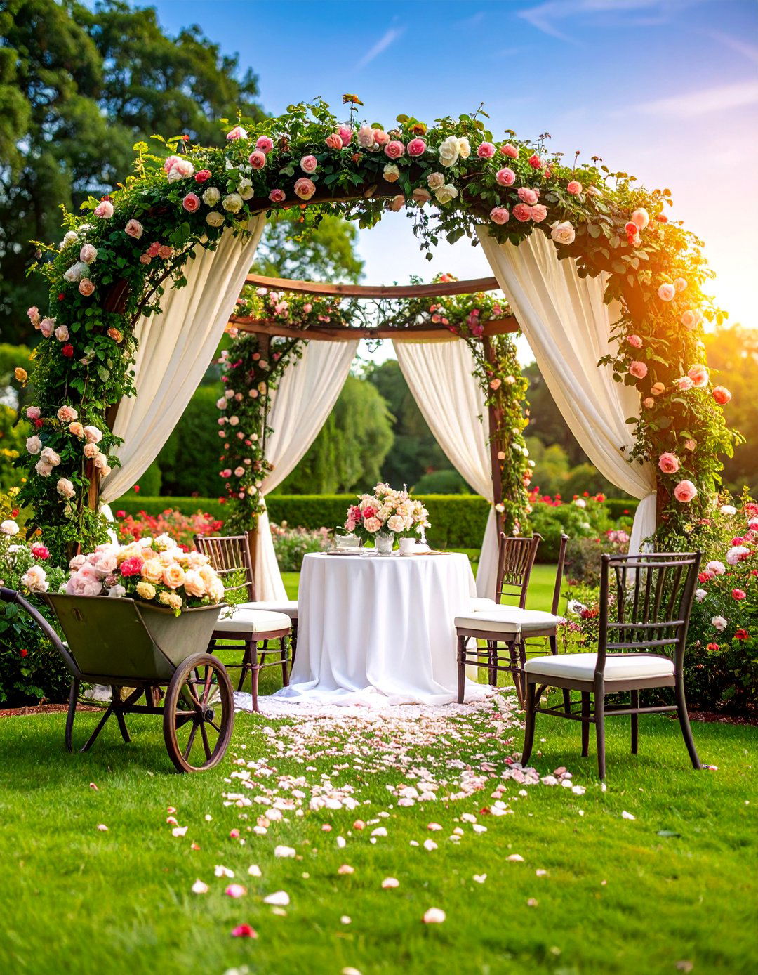English Garden Wedding with Rose Covered Arbors - 25 Garden Wedding Ideas