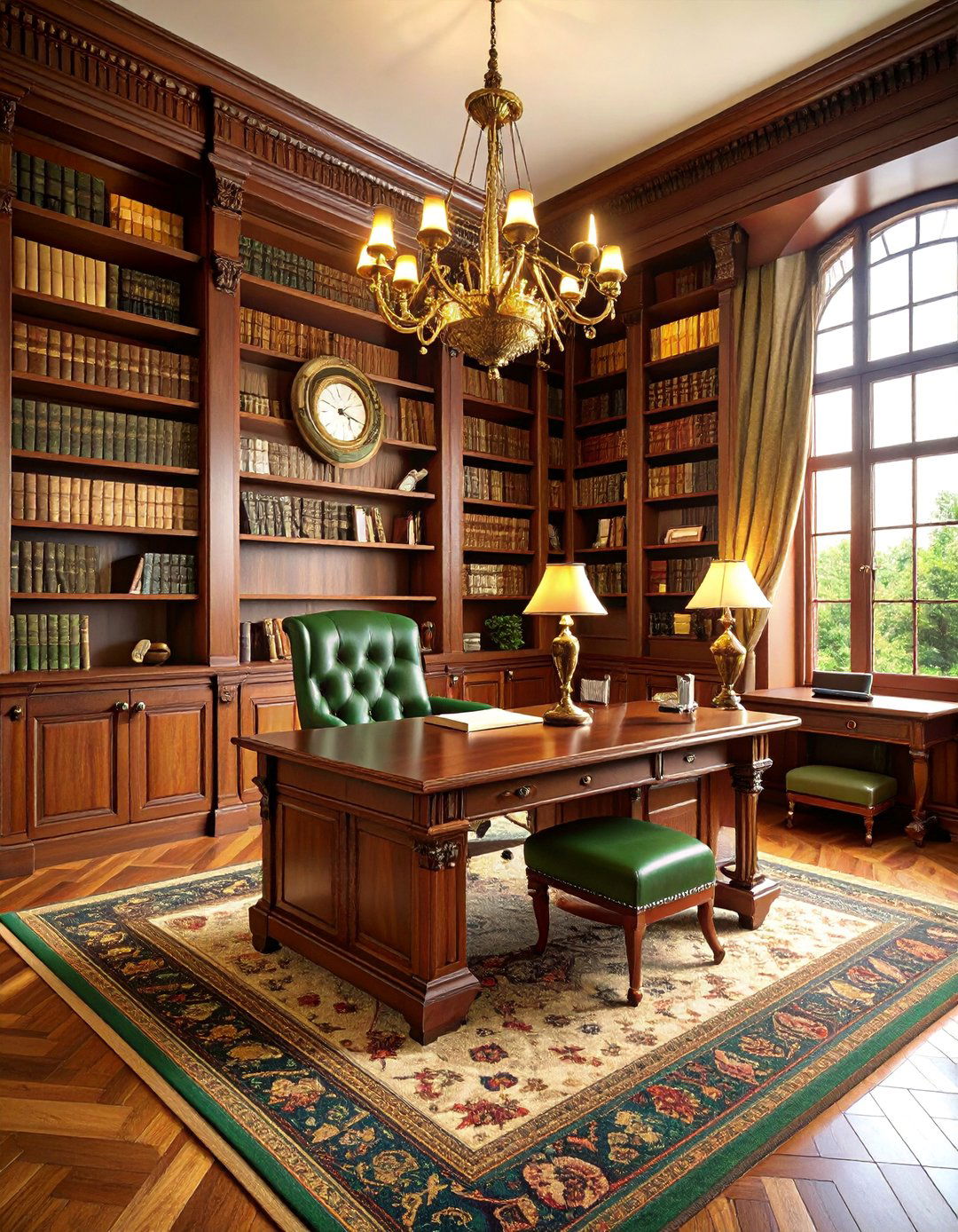 English Gentlemans Study with Traditional Elegance - 25 Man Cave Living Room Ideas