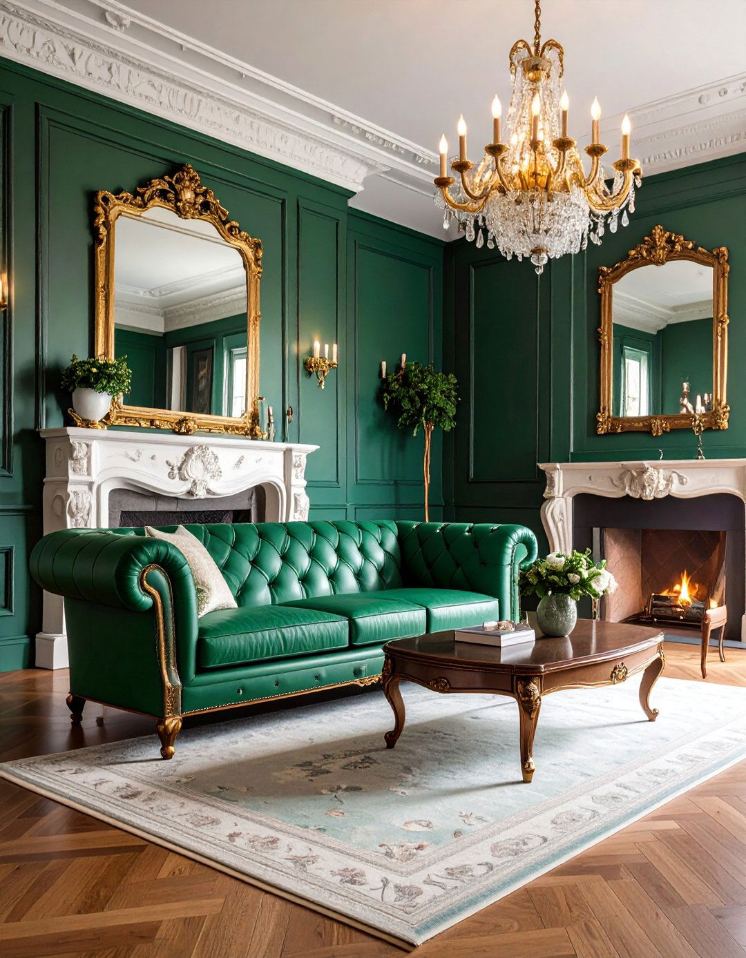 English Manor Great Room with Paneled Walls - 25 Great Room Ideas