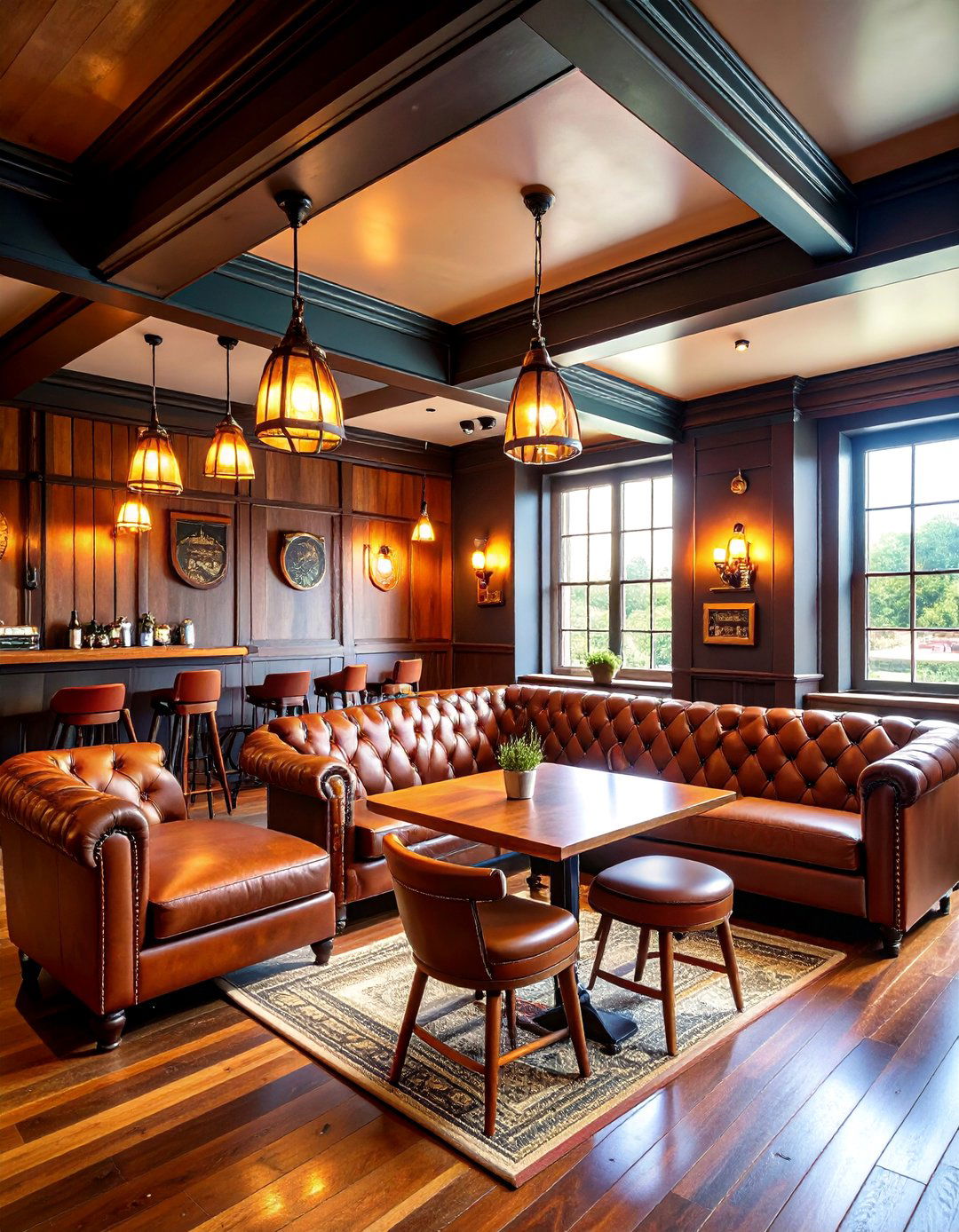 English Pub Guitar Den - 25 Guitar Room Ideas