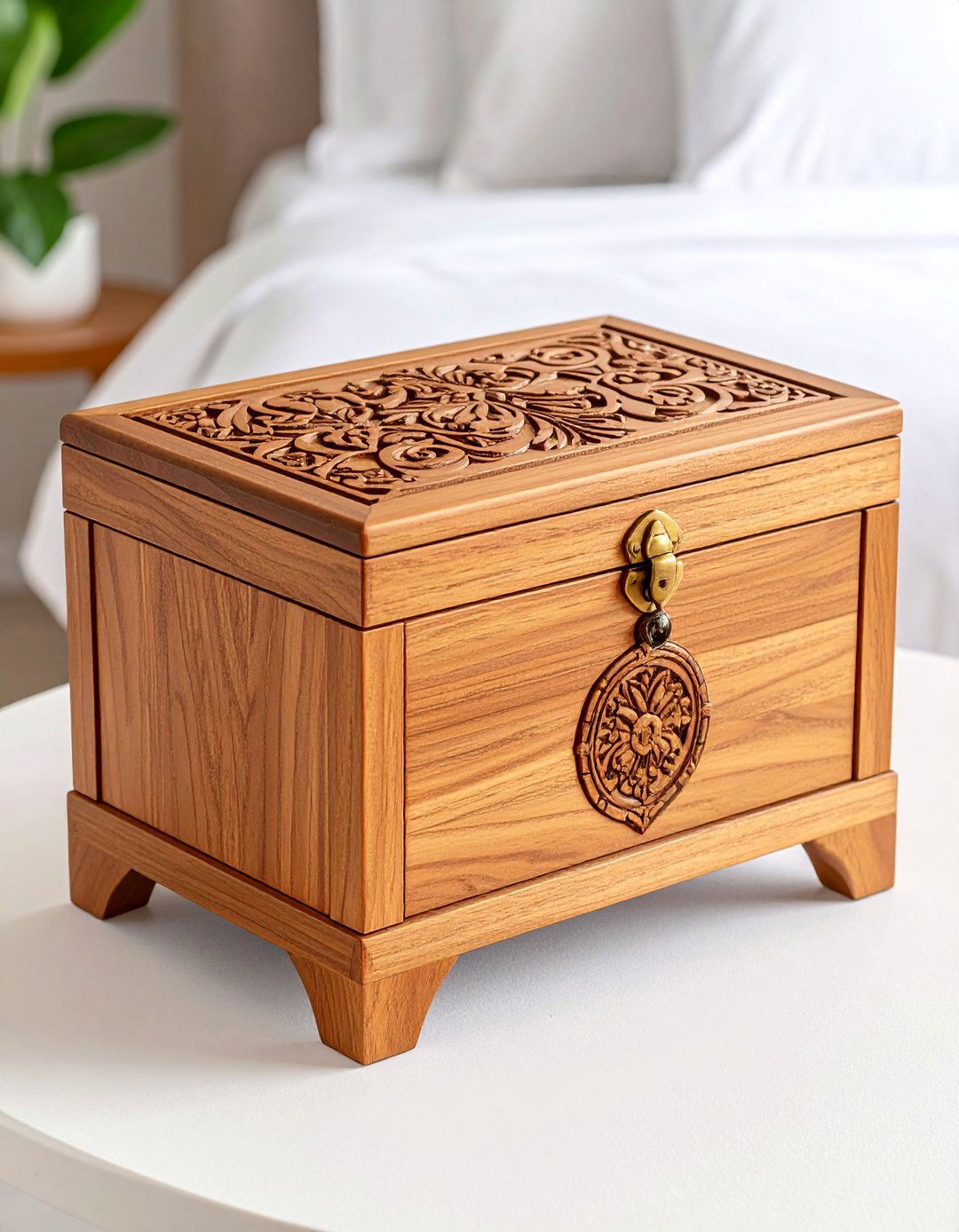 Engraved Wooden Jewelry Box for Treasures - 25 Personalized Wedding Gift Ideas