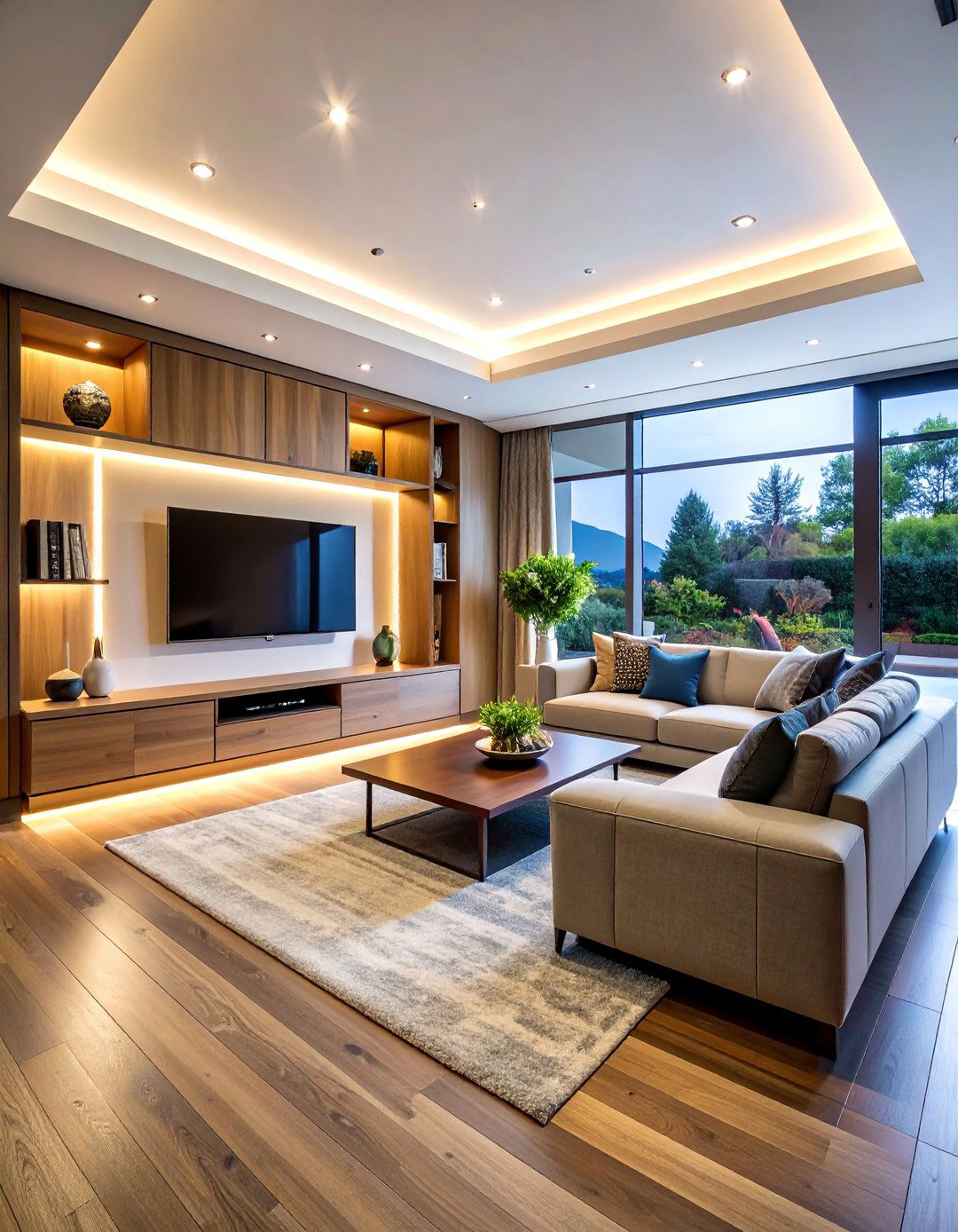 Entertainment Center with Media Storage - 25 Alcove Ideas