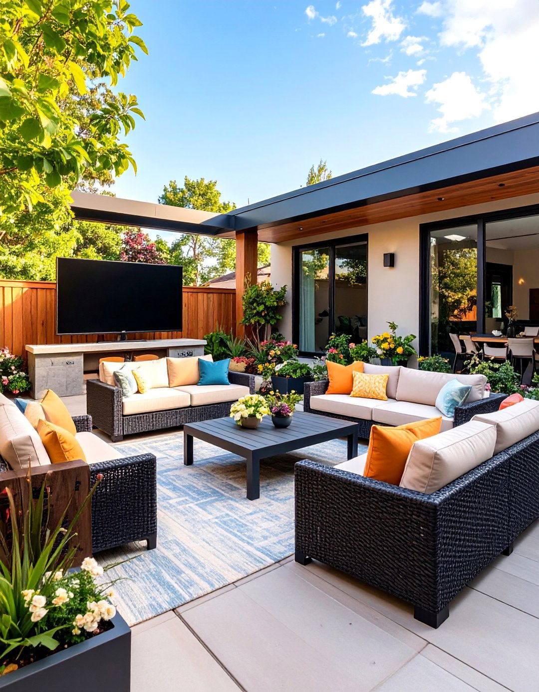 Entertainment Hub Townhouse Patio - 25 townhouse patio ideas