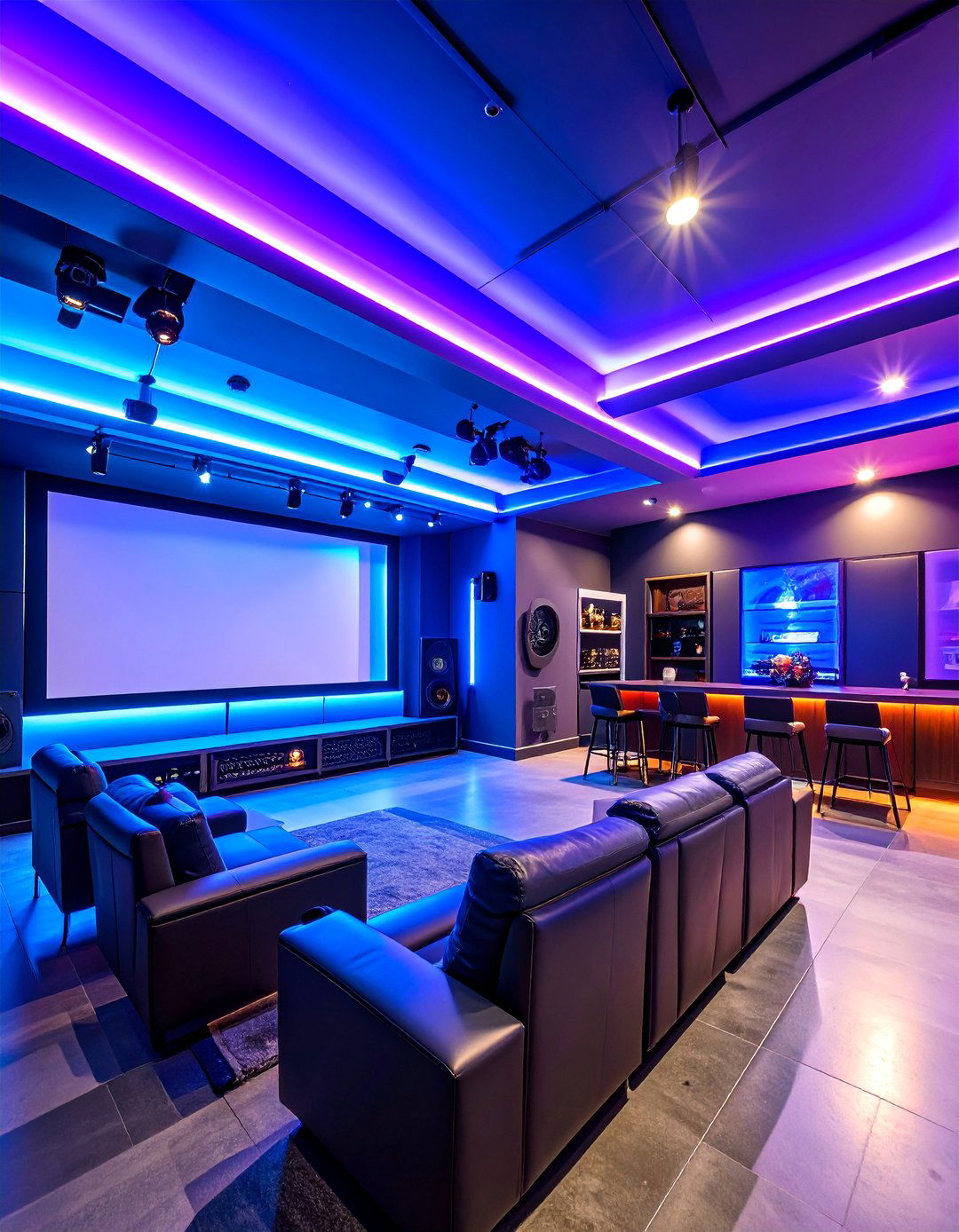Entertainment Man Cave Theater - 25 Garage Makeover Ideas
