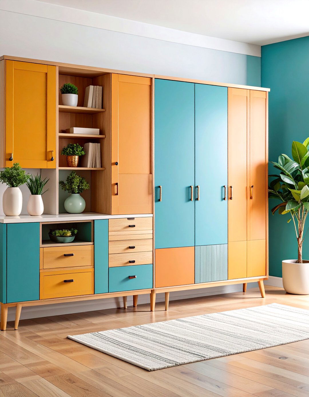 Entryway Cabinet System with Adjustable Interior Components - 25 Entryway Storage Ideas