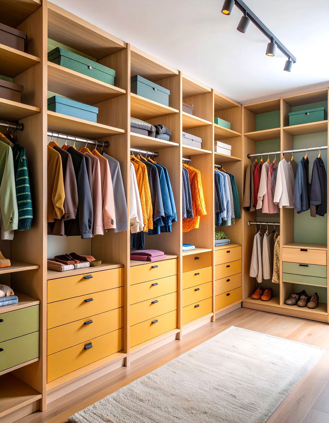 Entryway Closet System with Double Hung Rods - 25 Entryway Storage Ideas