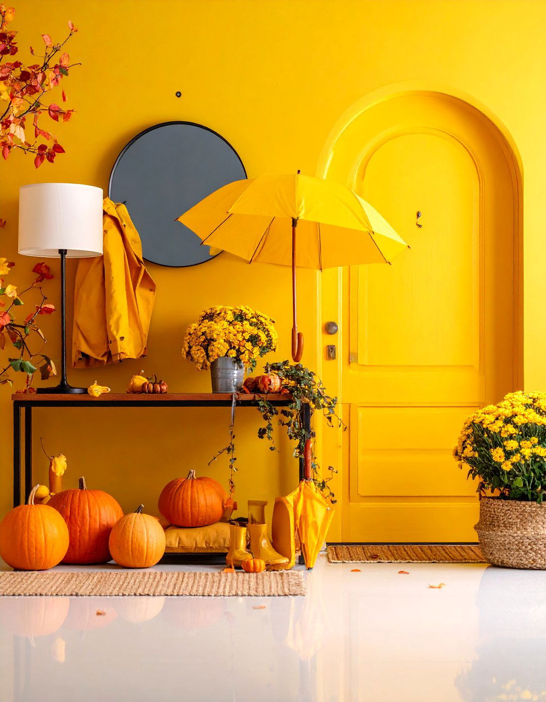Entryway Welcome Station with Functional Organization - 25 Housewarming Decoration Ideas