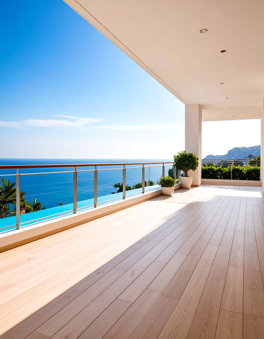Epoxy Seamless Balcony with Contemporary Polish - 25 Balcony Tiles Ideas