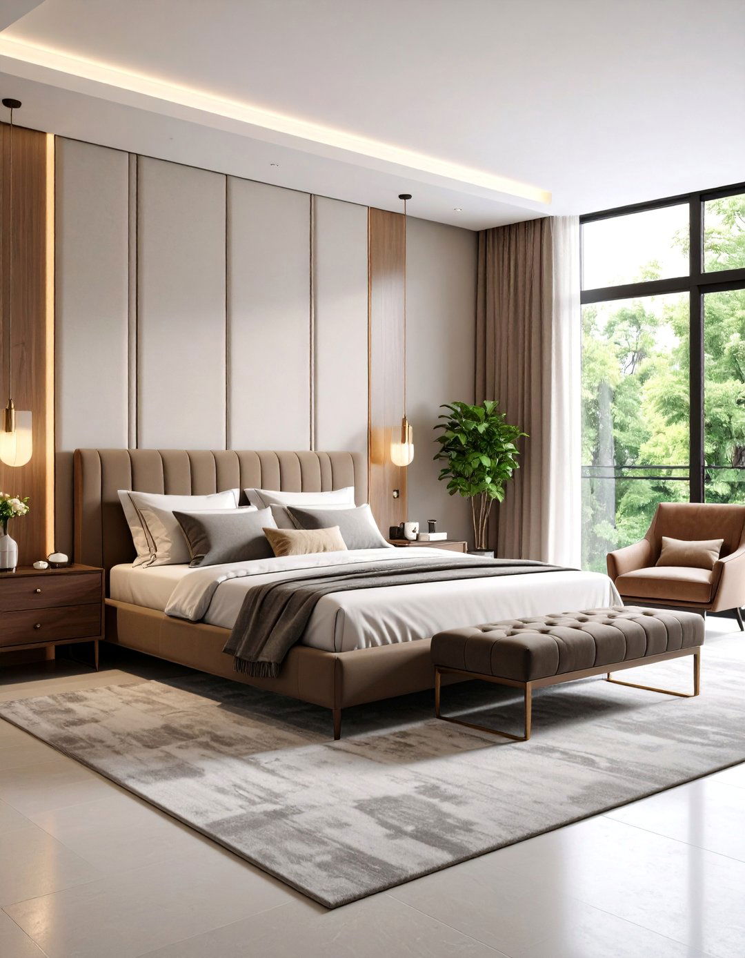 Espresso Contemporary Bedroom - 25 Brown Bedroom Ideas