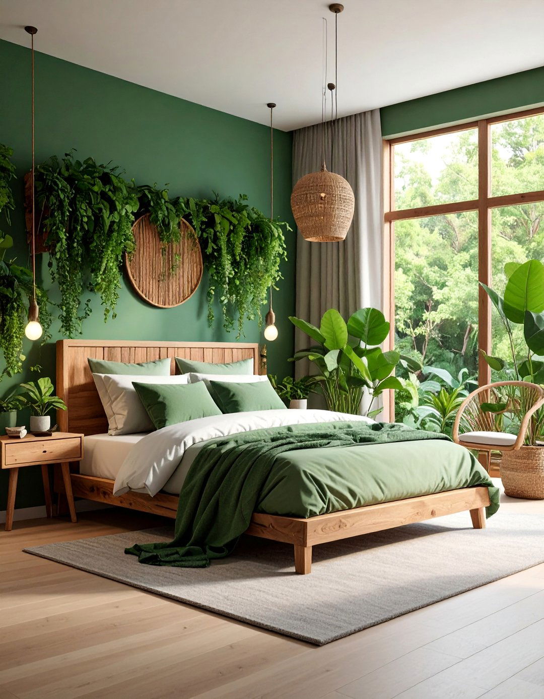 Eucalyptus Green Nature Sanctuary - 25 Pastel Bedroom Ideas