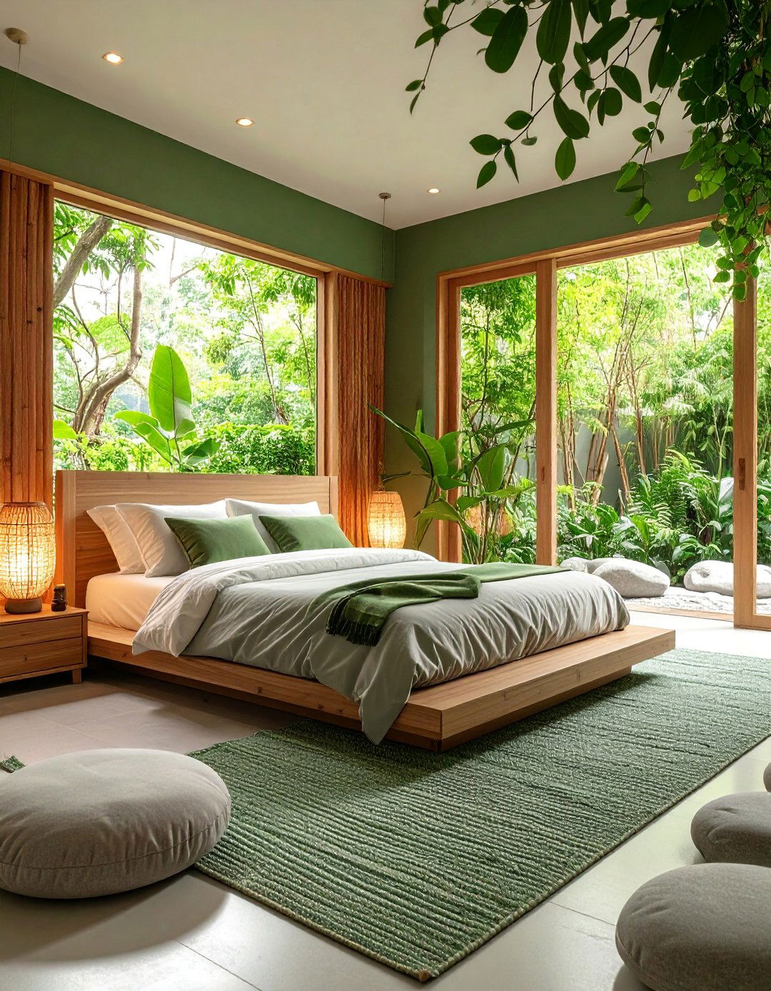 Eucalyptus Green Spa Inspired Bedroom - 25 Light Green Bedroom Ideas