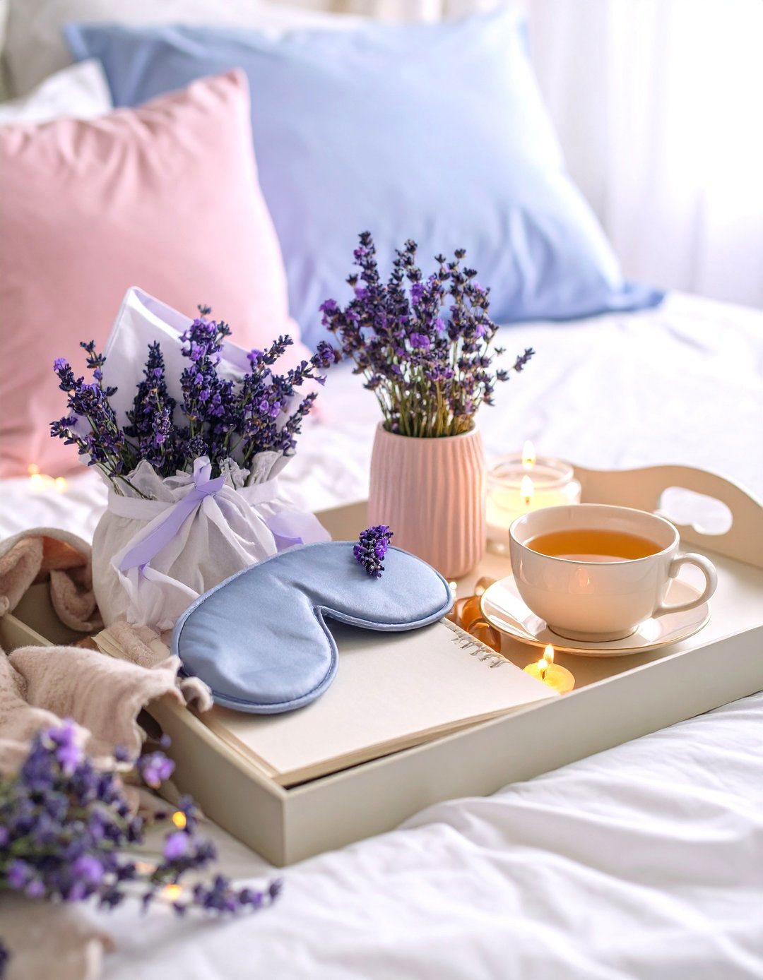 Evening Relaxation Wind Down Bedtime Ritual Tray - 25 Tray Decor Ideas