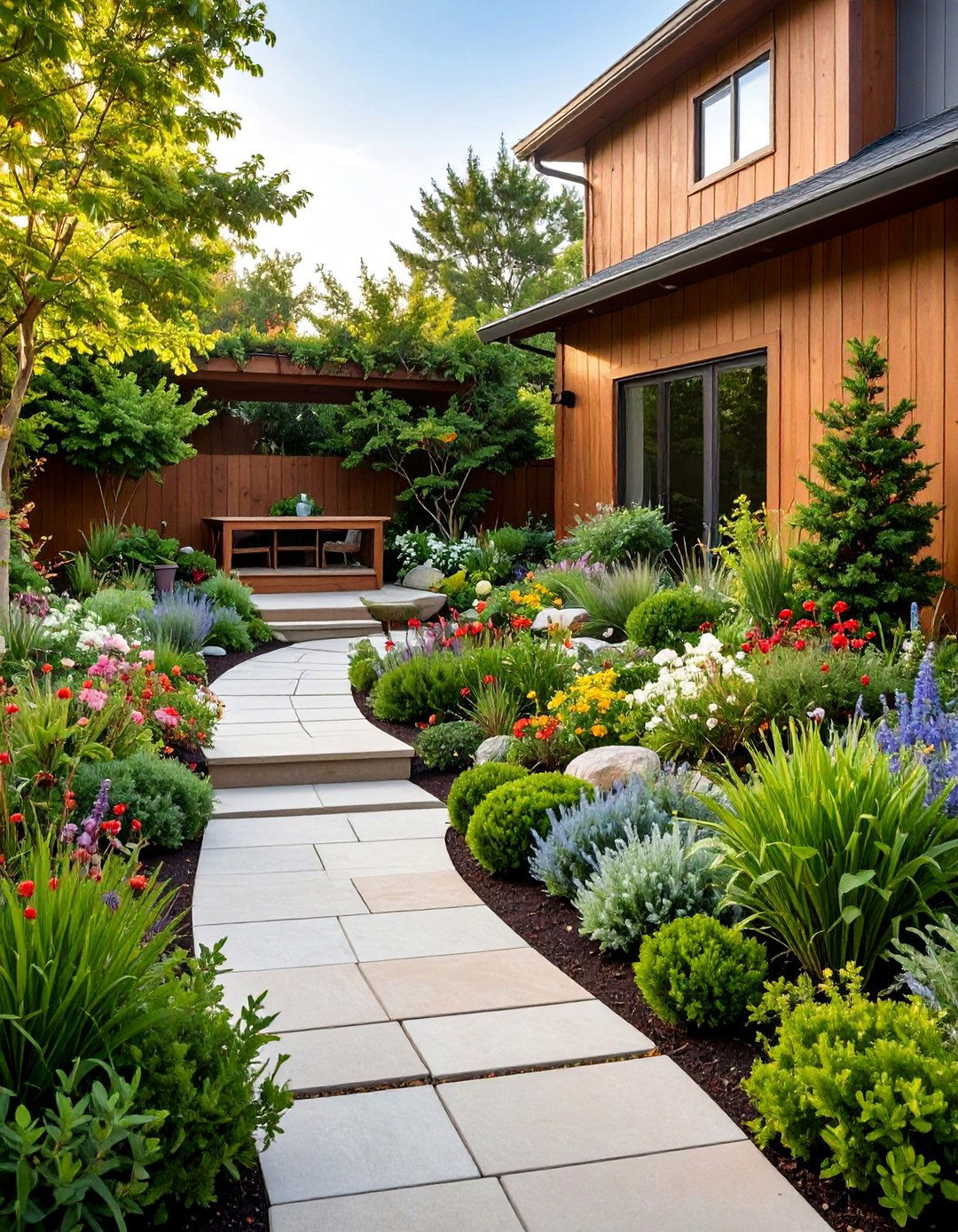 Evergreen Wildlife Habitat Garden - 25 Front Yard Evergreen Landscaping Ideas