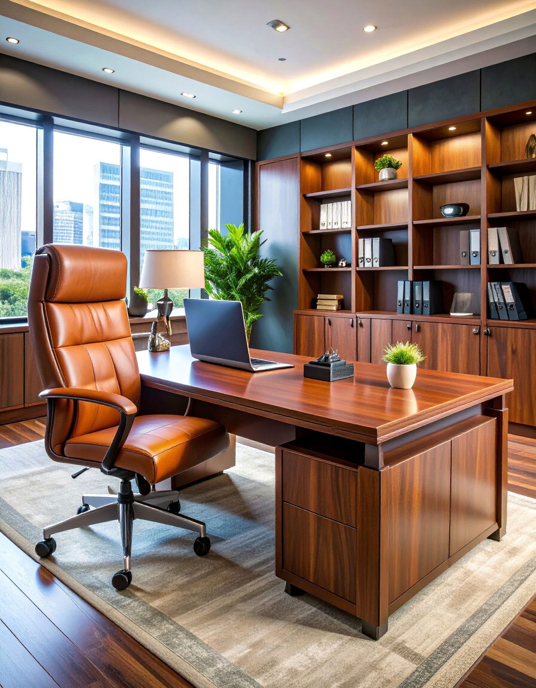 Executive Desk Organization Command Center - 25 Desk Organization Ideas