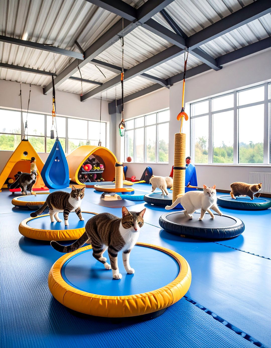 Exercise and Fitness Cat Gym - 25 Cat Room Ideas