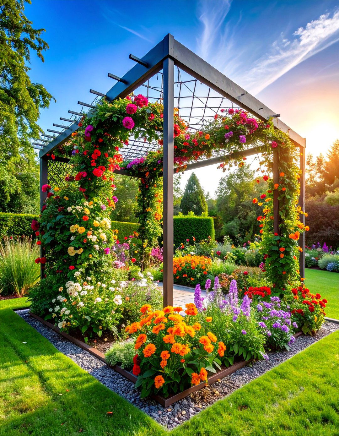 Expandable Accordion Wire Trellis - 25 Garden Trellis Ideas
