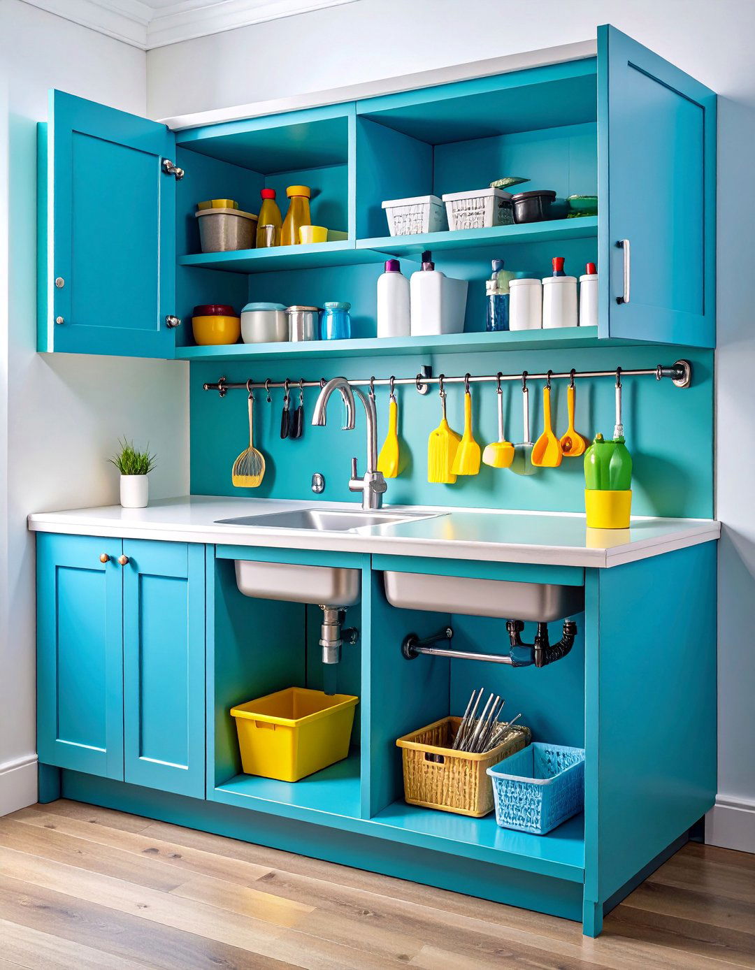 Expandable Tension Rod Storage Under Sinks - 25 Bathroom Storage Ideas
