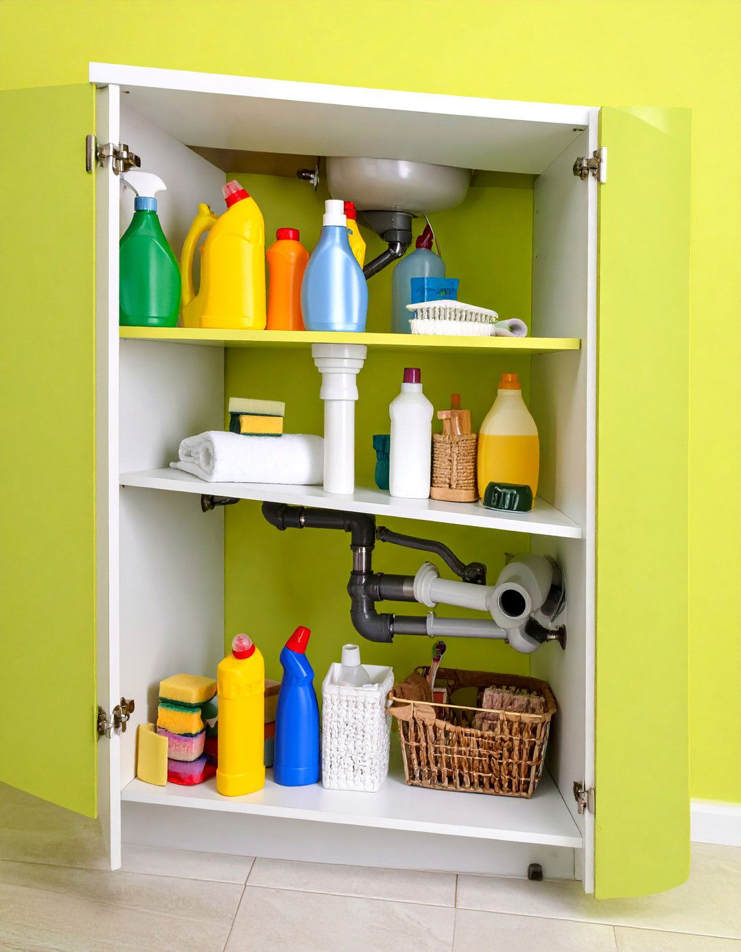 Expandable Under Sink Shelf Unit - 25 Kitchen Sink Organization Ideas