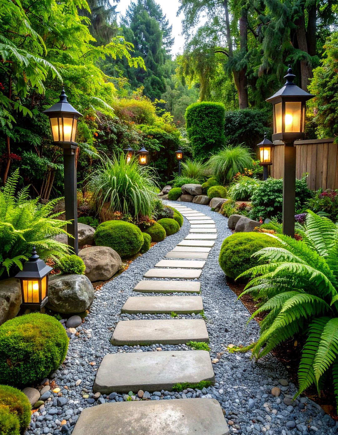 Exposed Aggregate Rustic Concrete Walkway - 25 Concrete Walkway Ideas